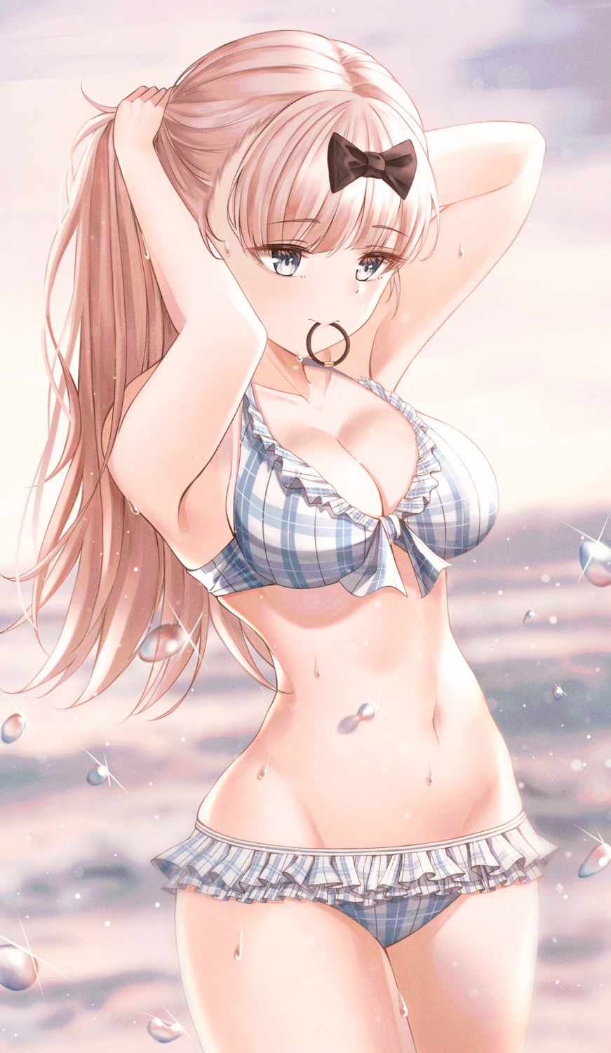 bikini cleavage fujiwara_chika kaguya-sama_wa_kokurasetai_~tensai-tachi_no_renai_zunousen~ popcat swimsuits wet