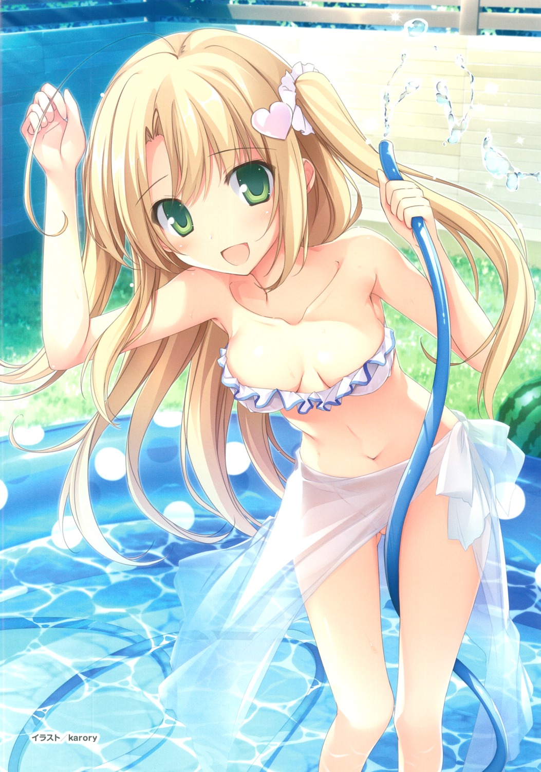 bikini_top feng karory nopan onbara_ren see_through swimsuits yume_to_iro_de_dekiteiru