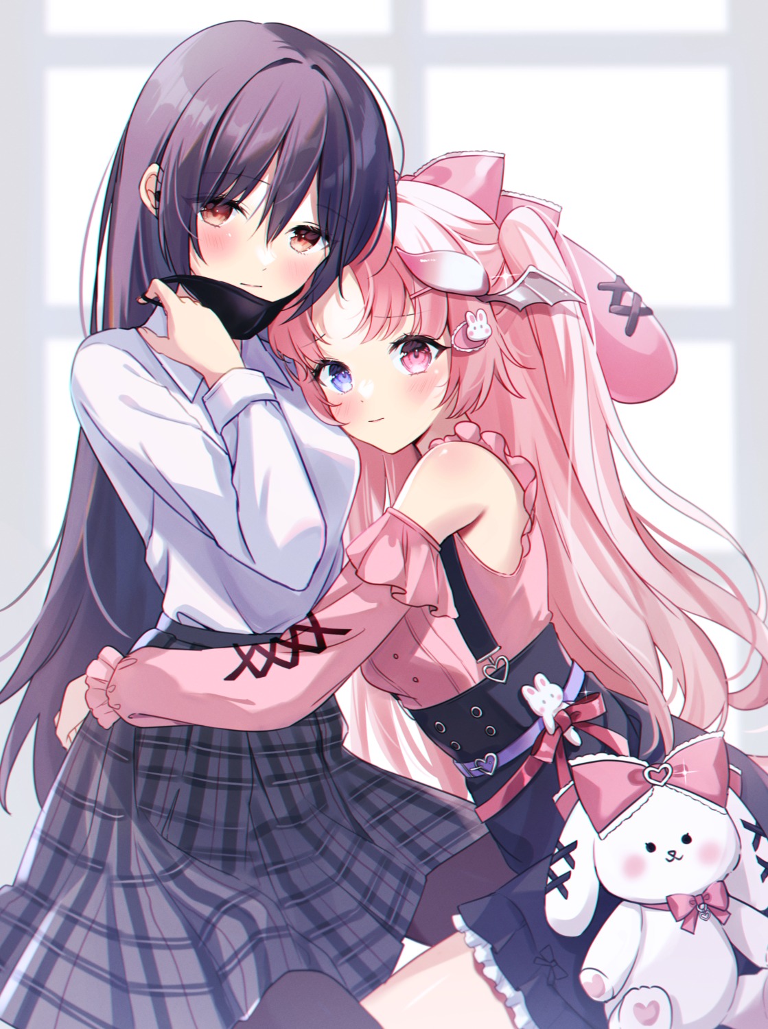 heterochromia horns pantyhose seifuku su2525 wings yuri