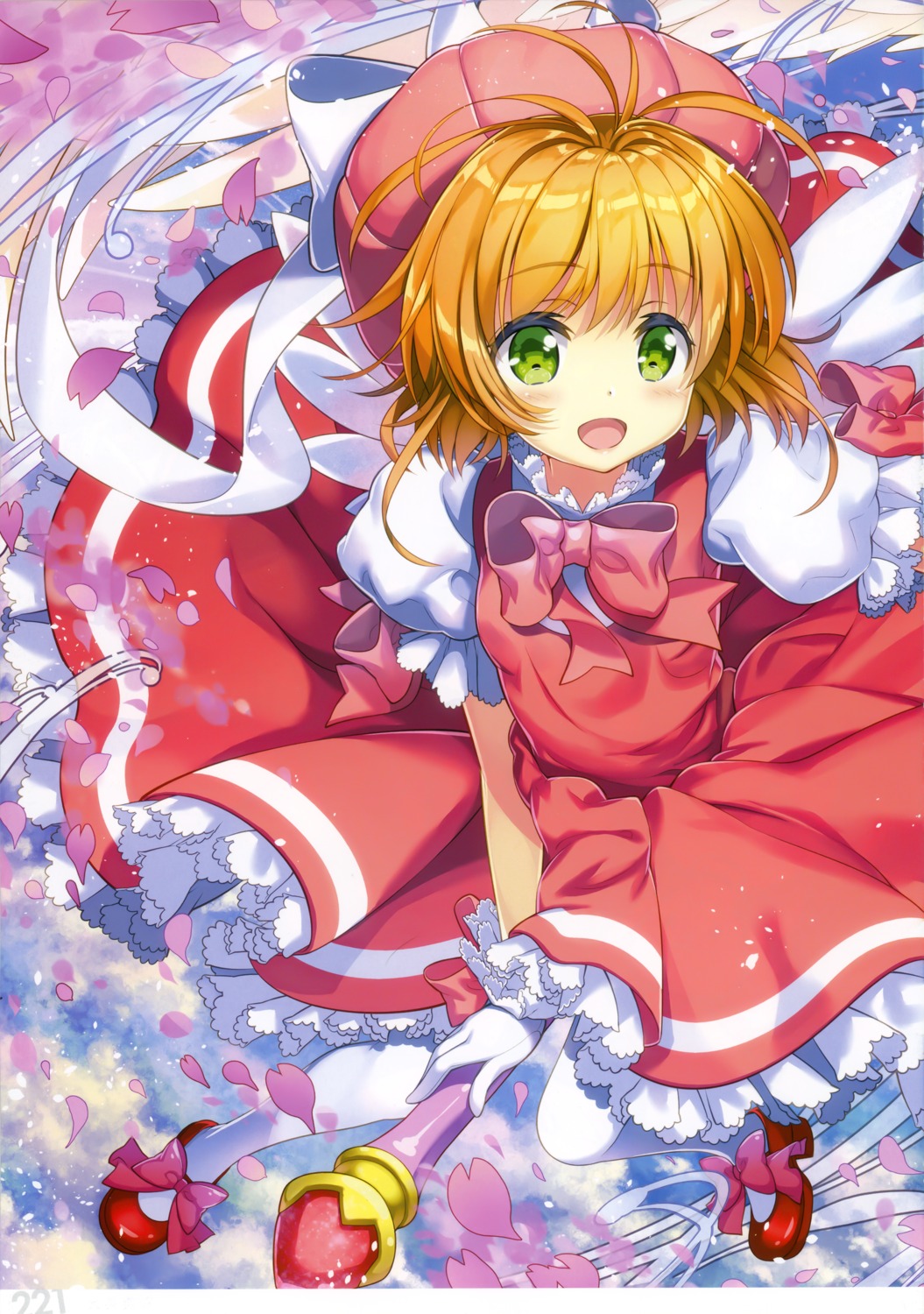 card_captor_sakura dress fujima_takuya kinomoto_sakura stitchme weapon wings