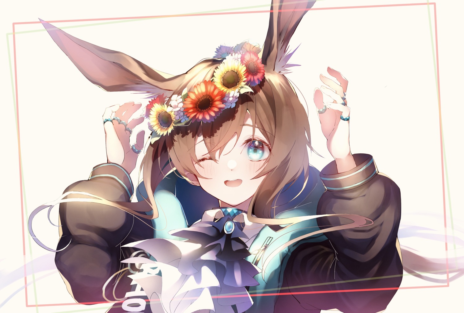 amiya_(arknights) animal_ears arknights bunny_ears mitk_game