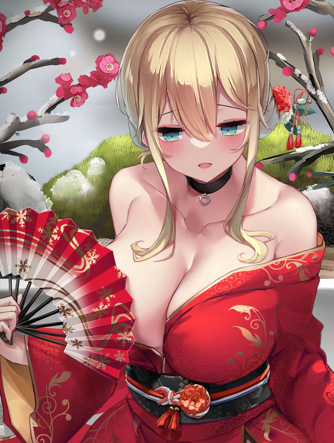 breasts kimono no_bra open_shirt osisio
