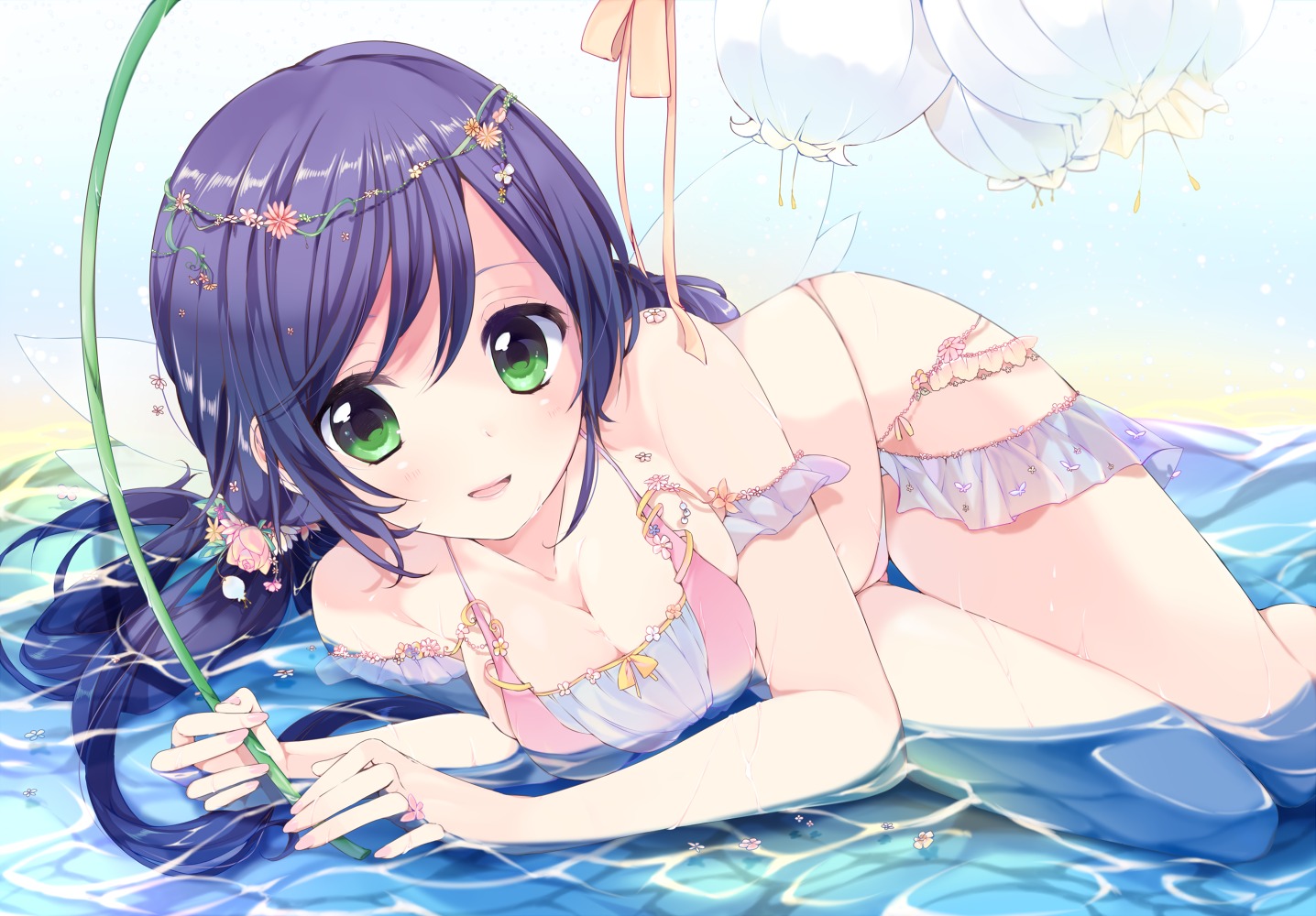 cleavage love_live! ooozen_z toujou_nozomi wings