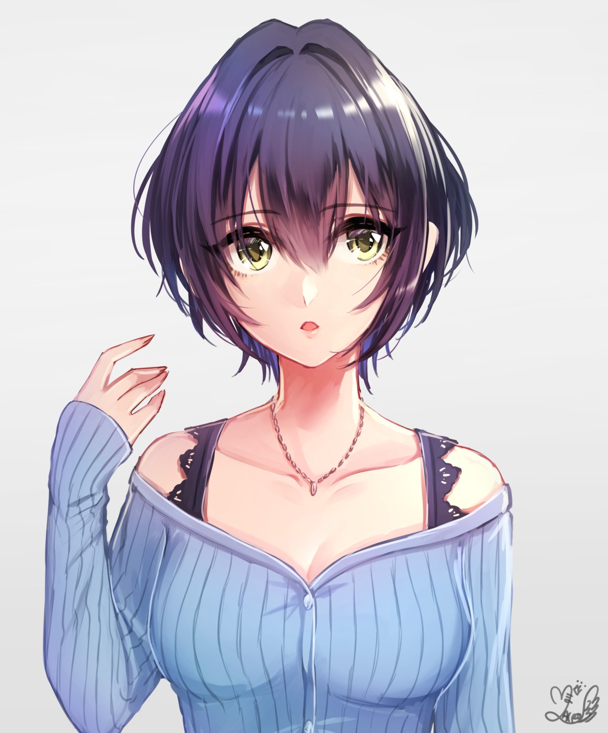 cleavage hayami_kanade mairo sweater the_idolm@ster the_idolm@ster_cinderella_girls