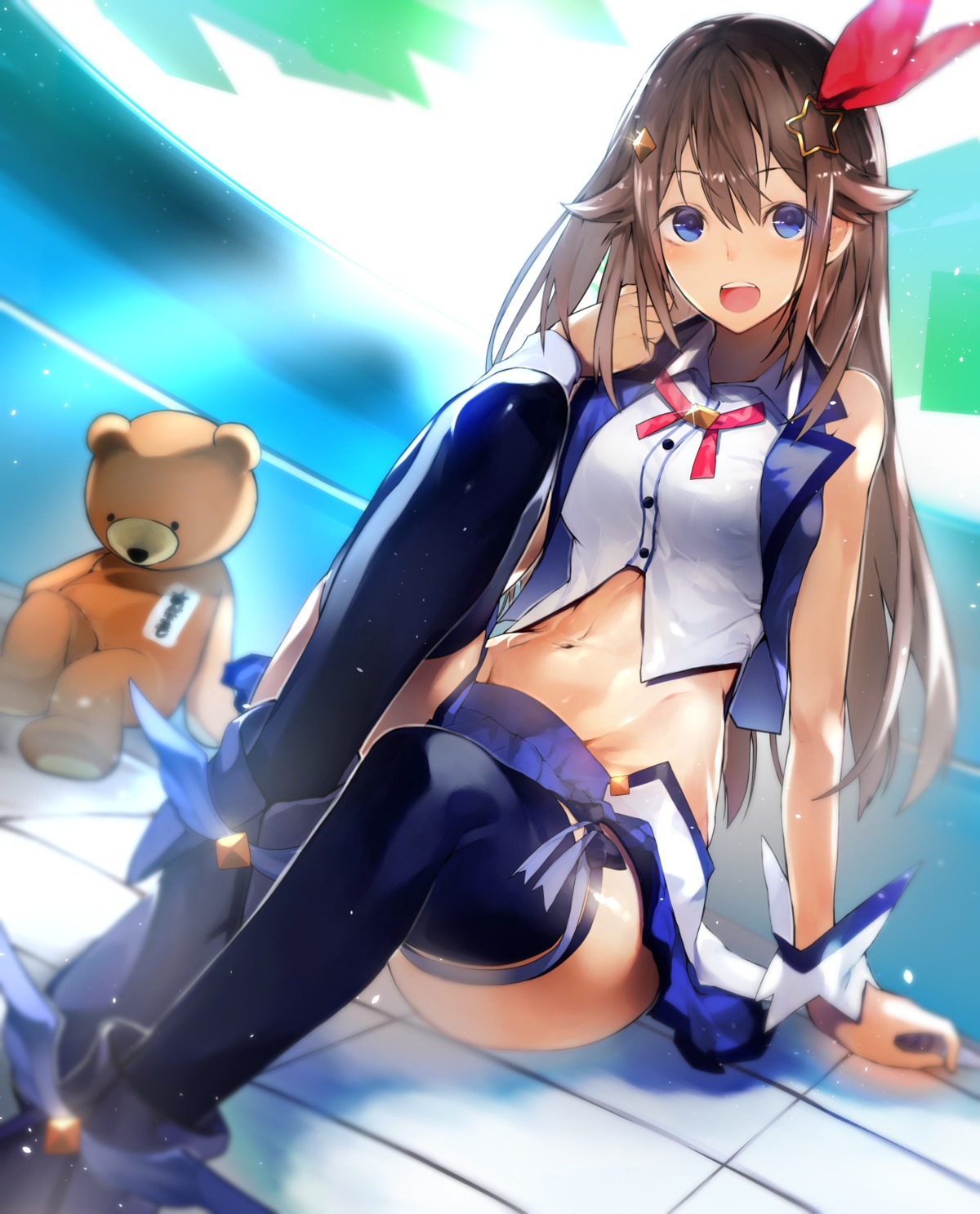 hololive nishiide_kengorou thighhighs tokino_sora