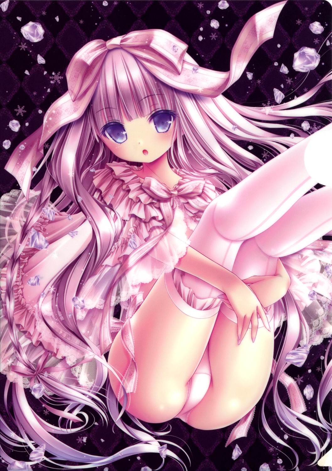 naked_cape pantsu see_through thighhighs tinkle