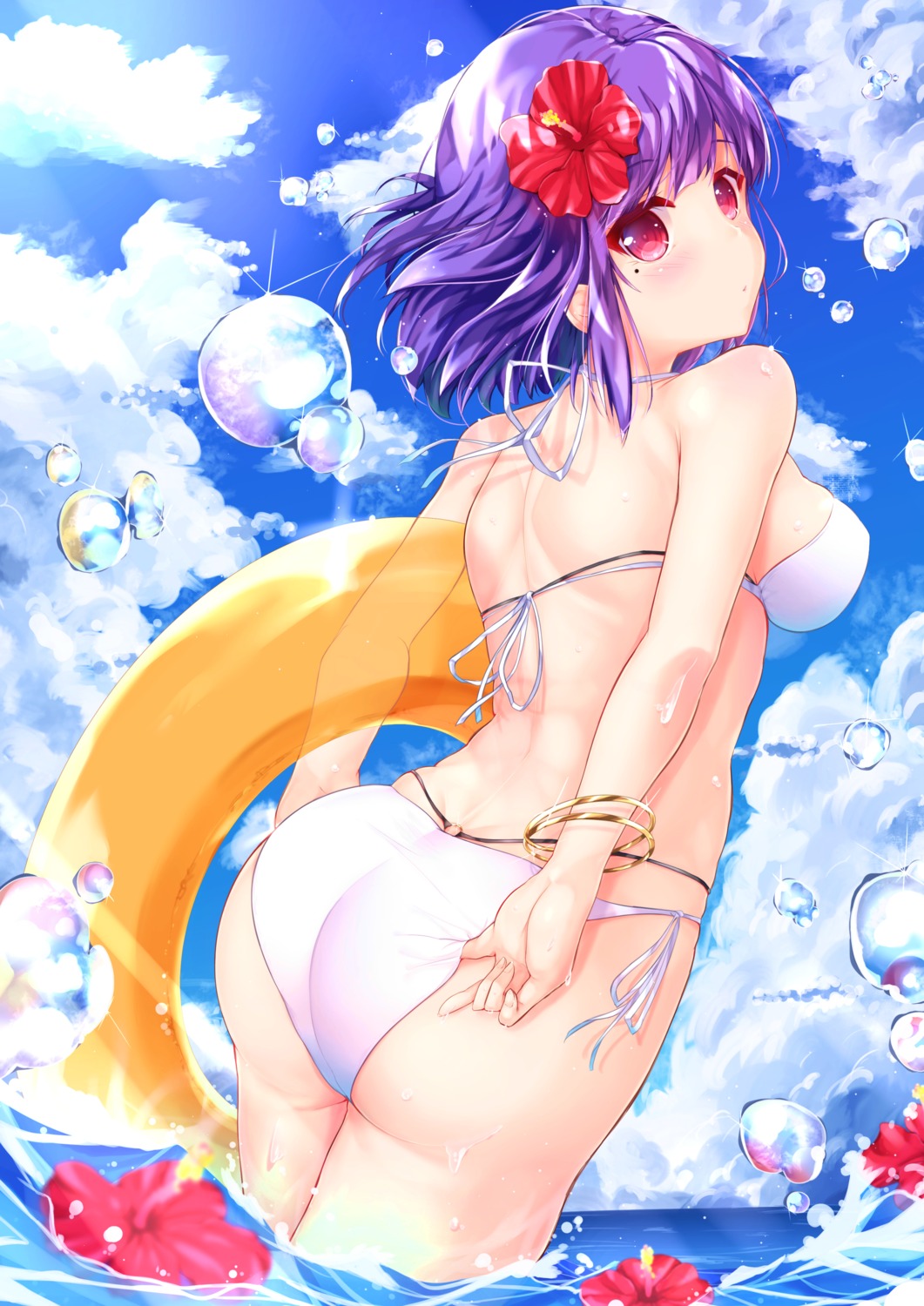 ass bikini shoutaro_(medaka555) swimsuits wet