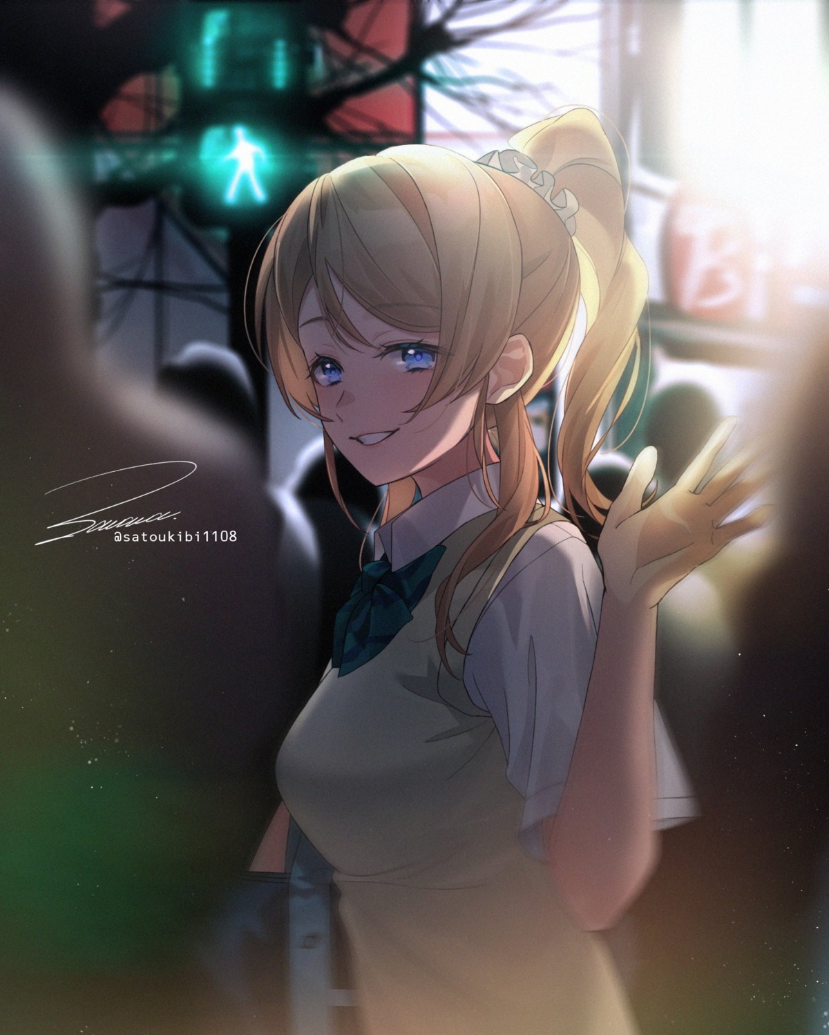 ayase_eli love_live! seifuku sweater zawawa_(satoukibi1108)