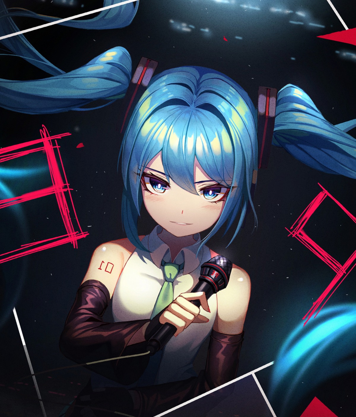 hatsune_miku sugar_(dndi888) tattoo vocaloid