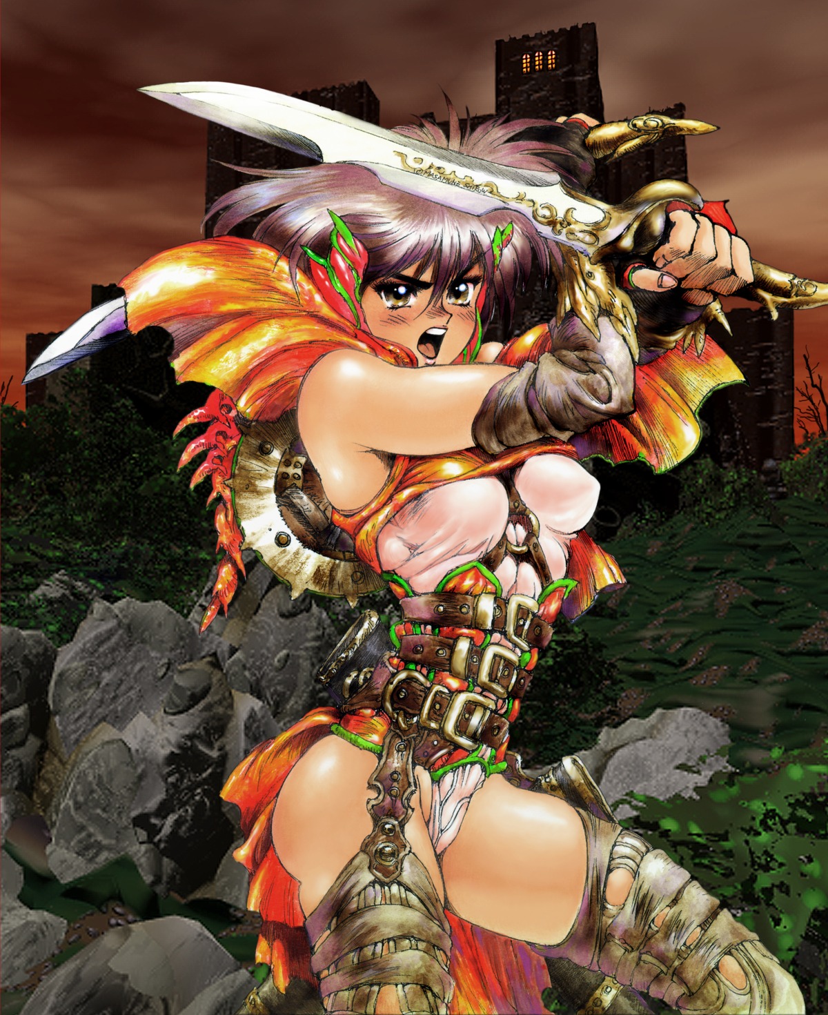 shirow_masamune stockings sword thighhighs