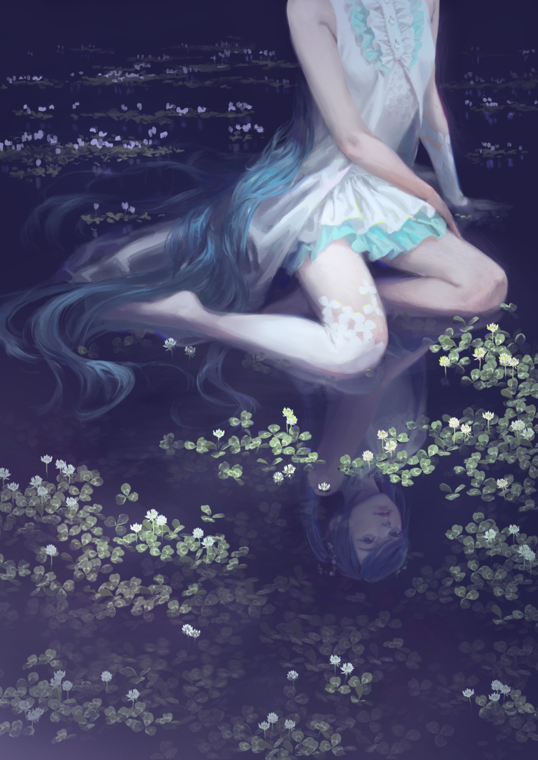 dress hatsune_miku thighhighs tunapon01 vocaloid