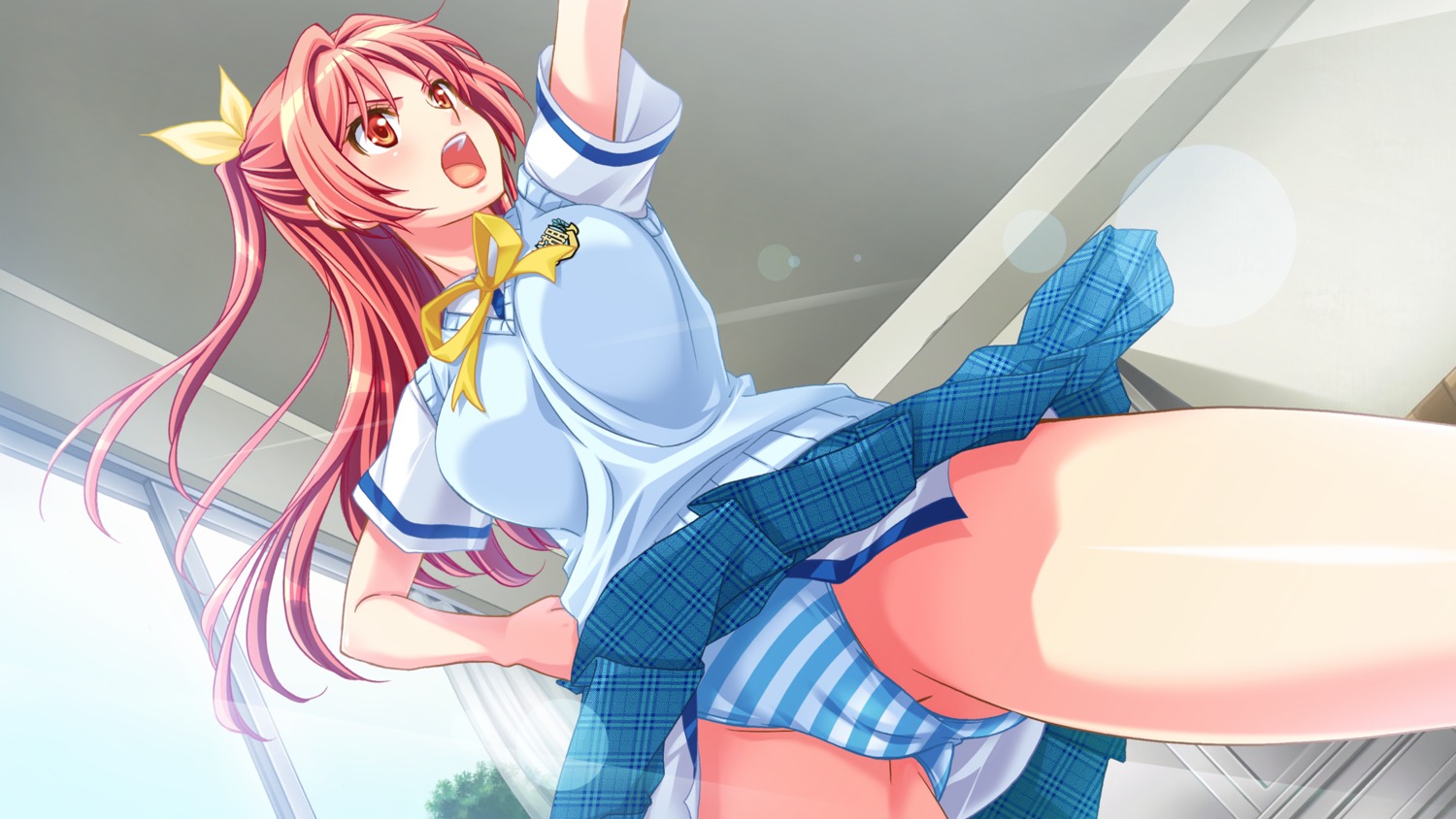 bomi cameltoe game_cg isaki_chinu molamola_software no_pantsu!! pantsu seifuku shimapan