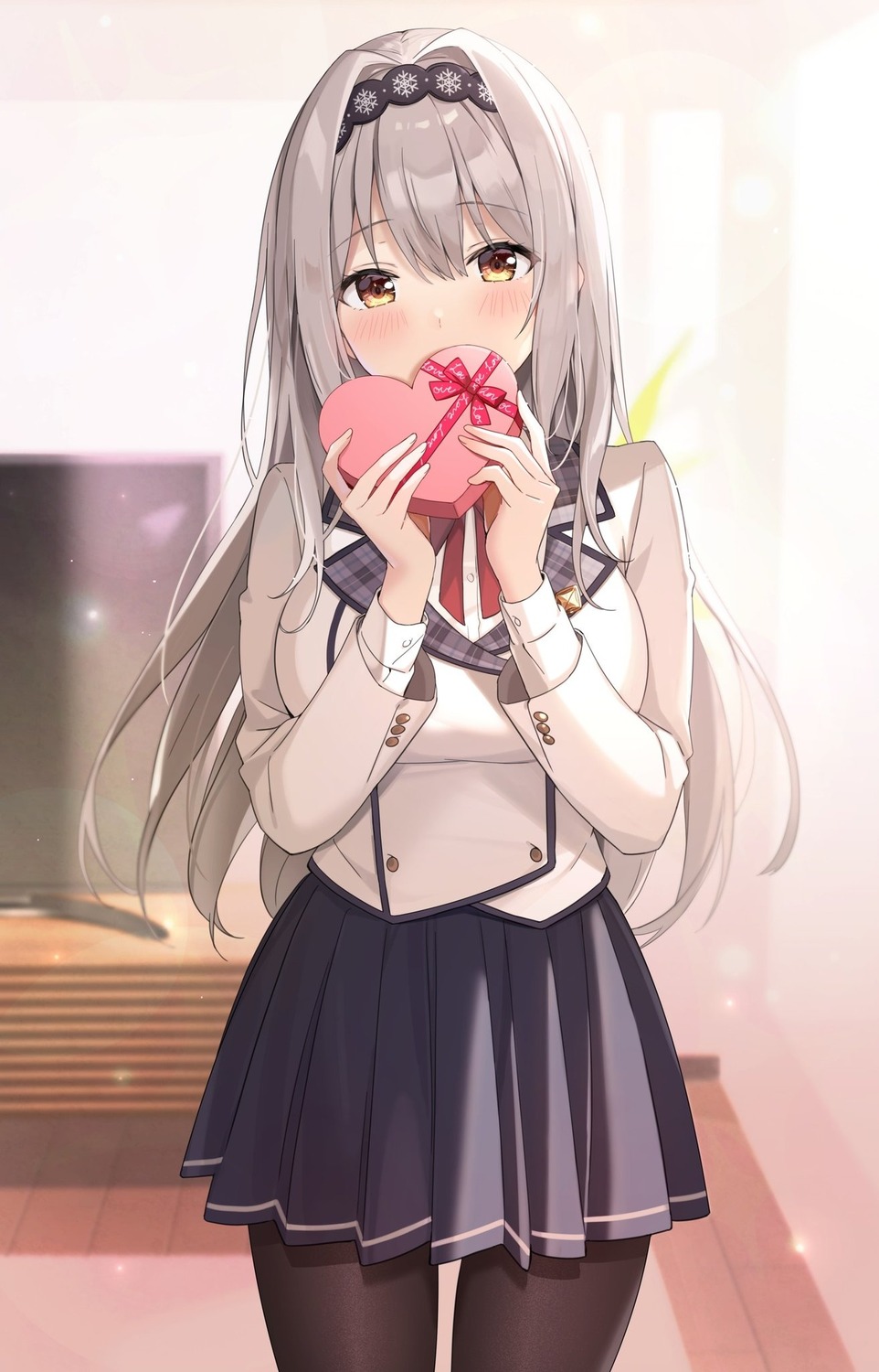 azuki_yui pantyhose seifuku valentine