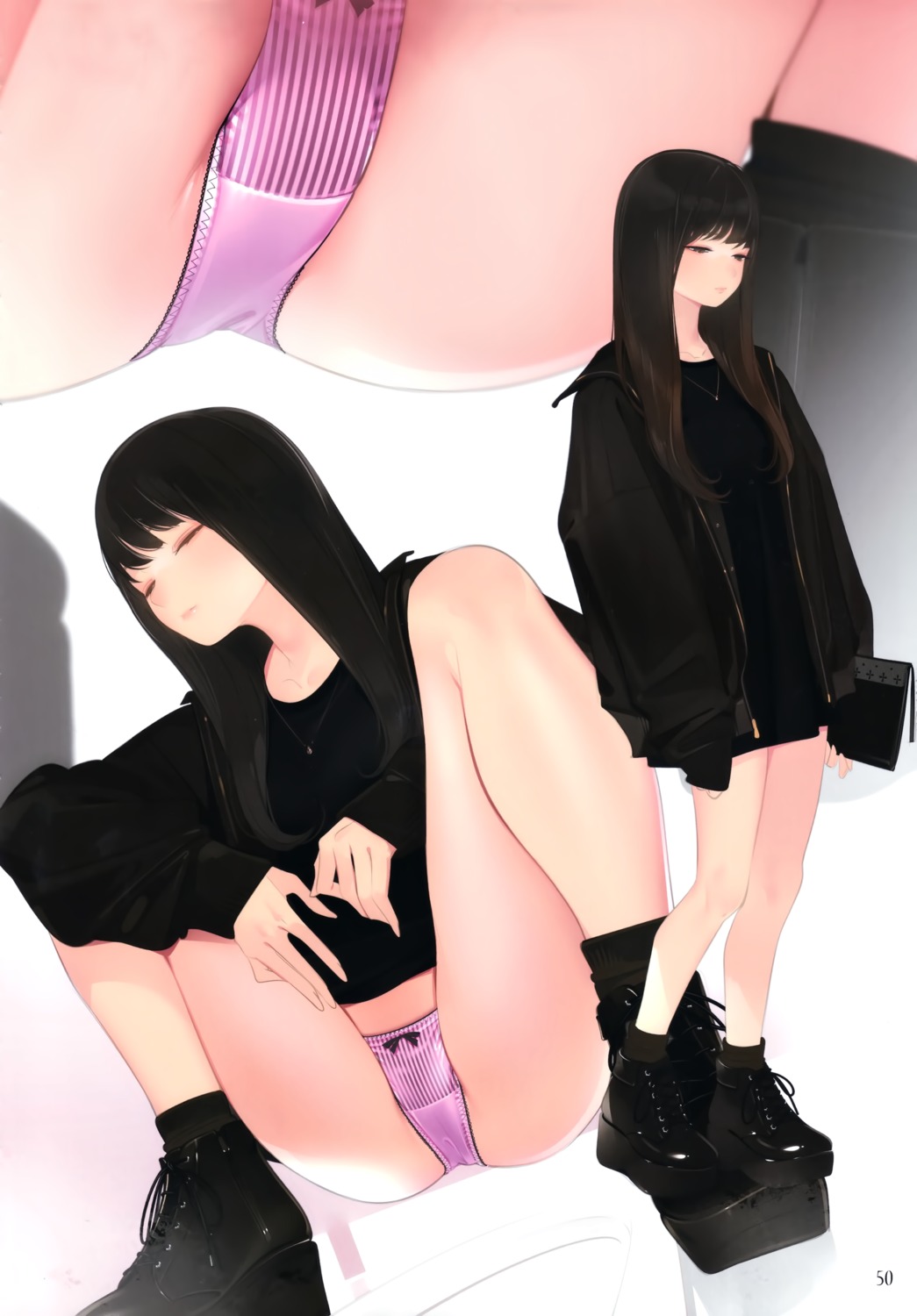 ama_mitsuki pantsu skirt_lift
