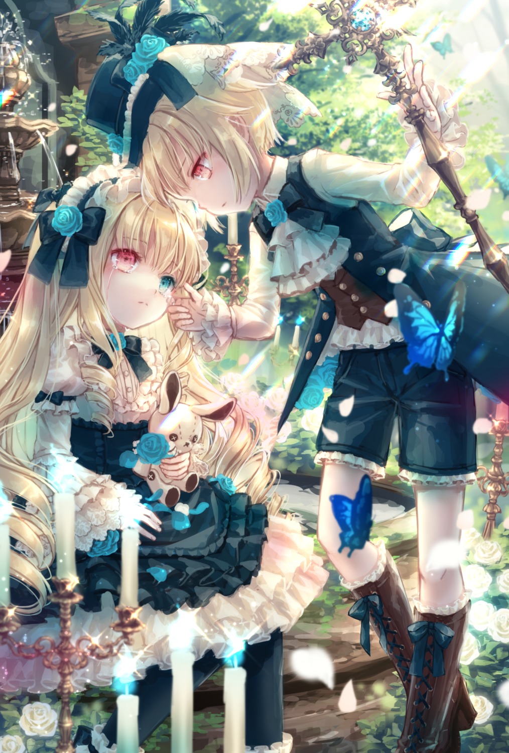 dress heterochromia lolita_fashion pantyhose yumeichigo_alice