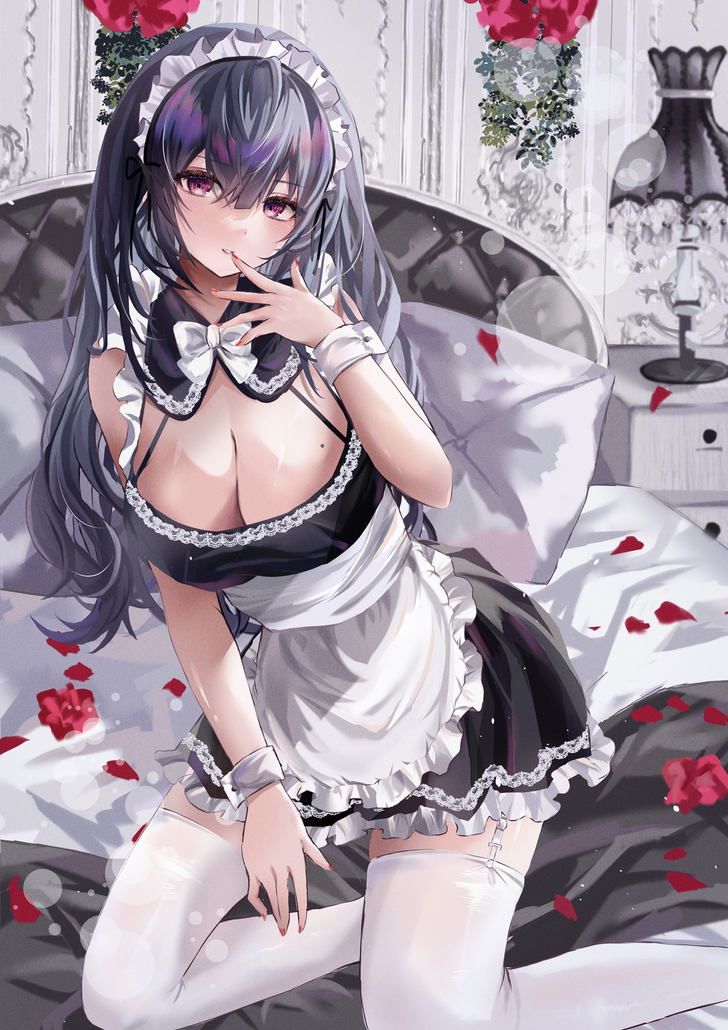 yusura xxx maid no bra stockings thighhighs | #1066660 | yande.re