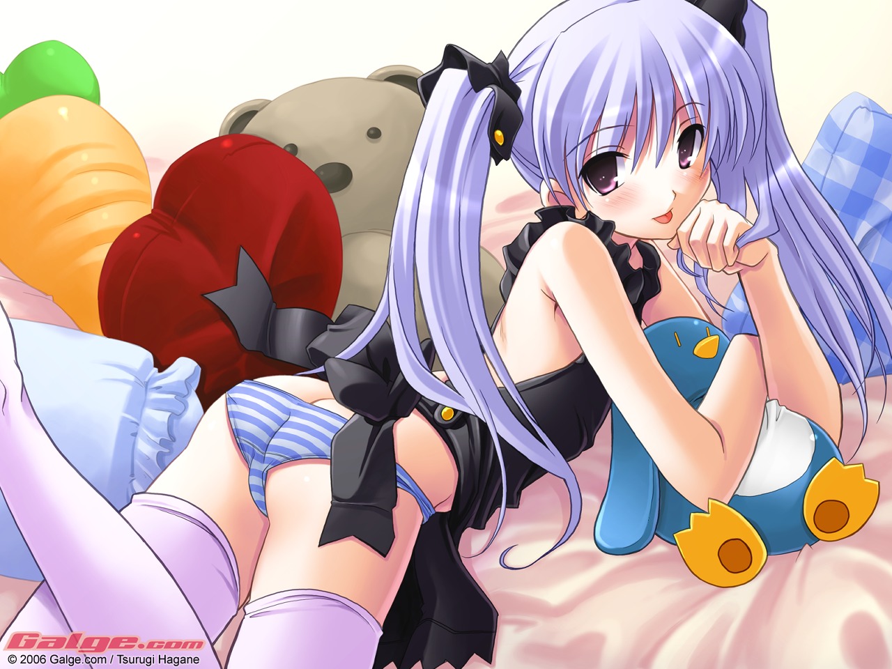 galge.com loli pantsu shimapan thighhighs tsurugi_hagane wallpaper