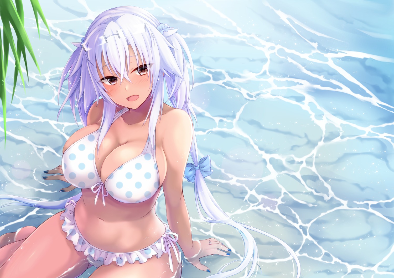 bikini cameltoe kantai_collection mashiro_yukiya megane musashi_(kancolle) swimsuits wet