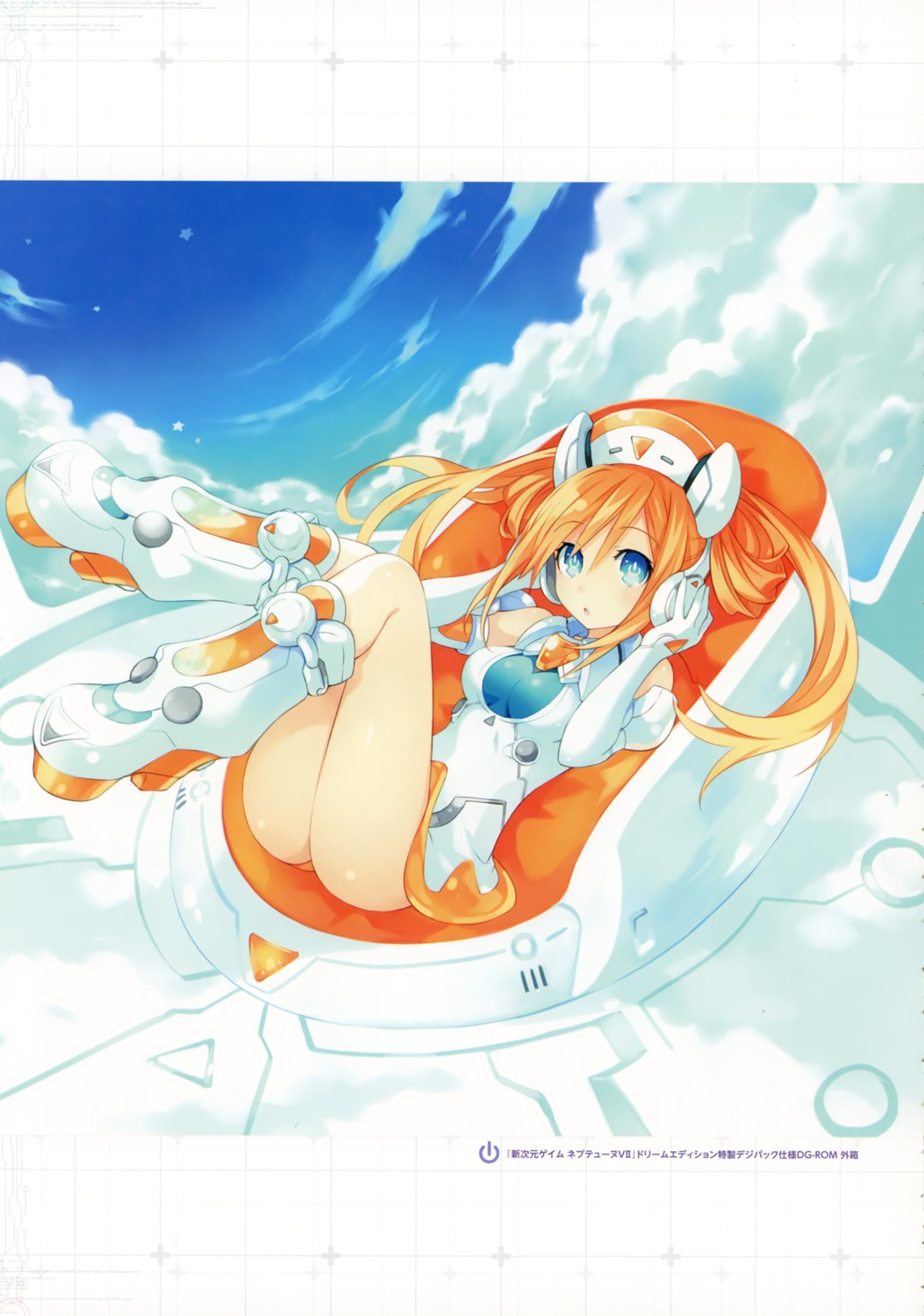 bodysuit choujigen_game_neptune orange_heart scanning_resolution shinjigen_game_neptune_vii tsunako