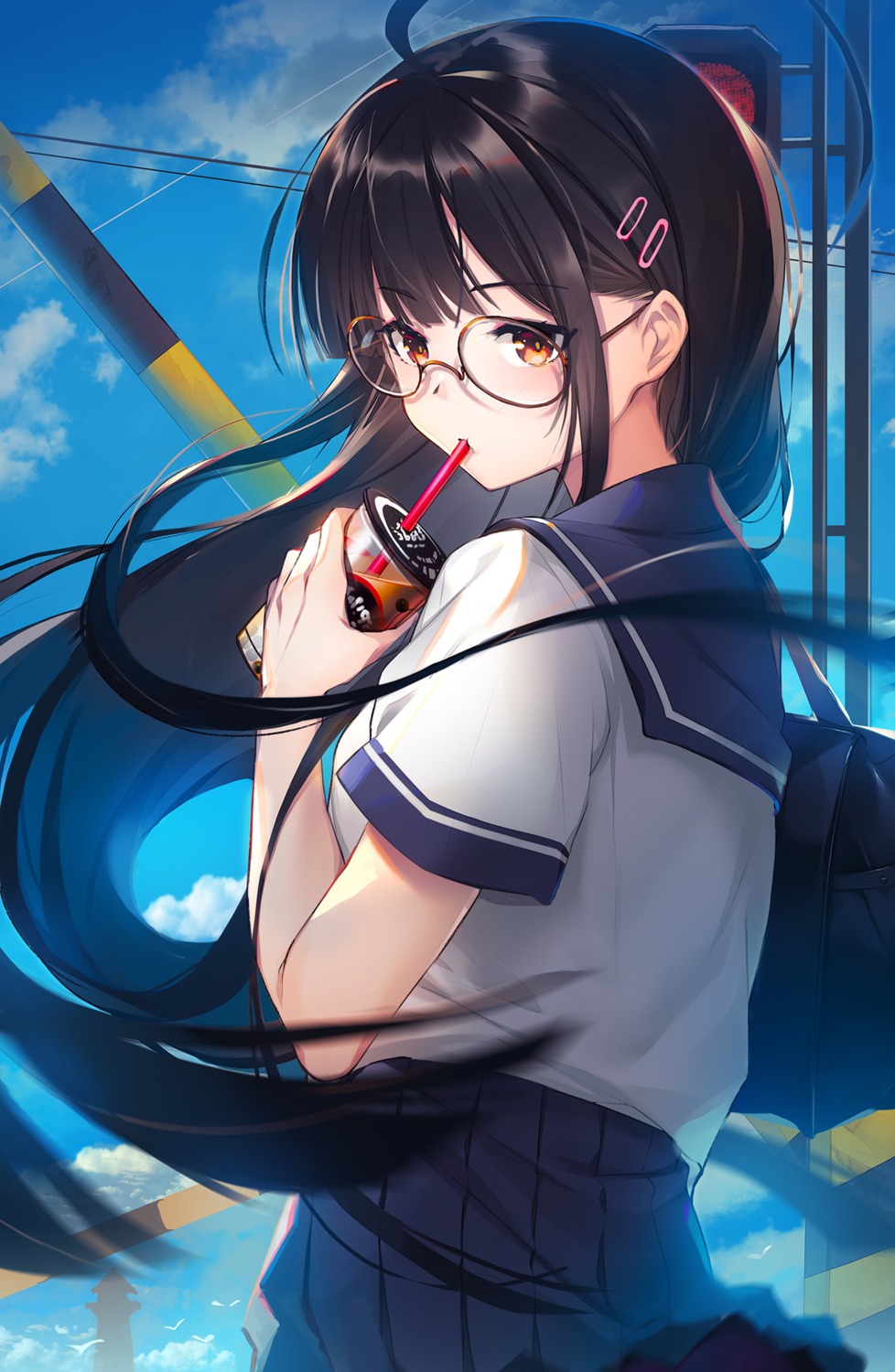 baisi_shaonian megane seifuku