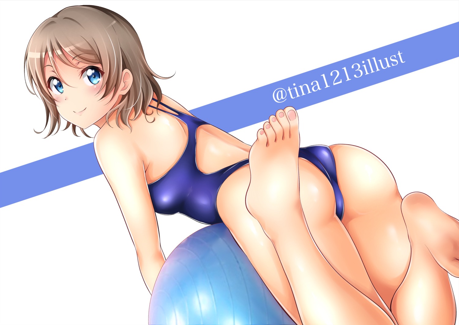 ass feet love_live!_sunshine!! swimsuits tina1213 watanabe_you