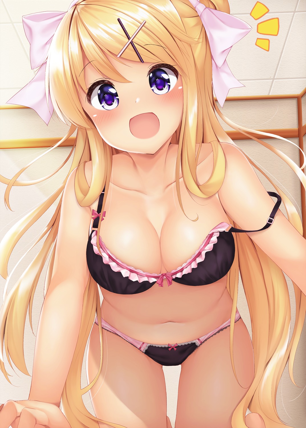 bra cleavage kin-iro_mosaic kujou_karen minato_ojitan pantsu wardrobe_malfunction