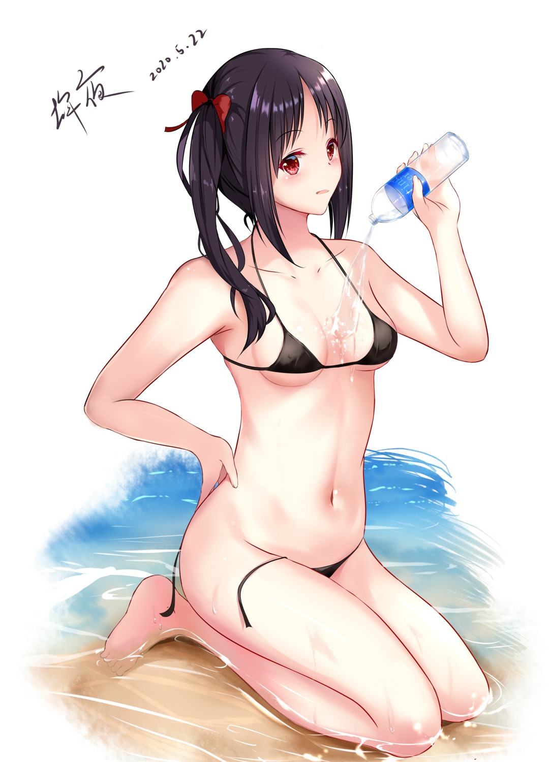 bikini dongyue_sakura kaguya-sama_wa_kokurasetai_~tensai-tachi_no_renai_zunousen~ shinomiya_kaguya swimsuits wardrobe_malfunction wet