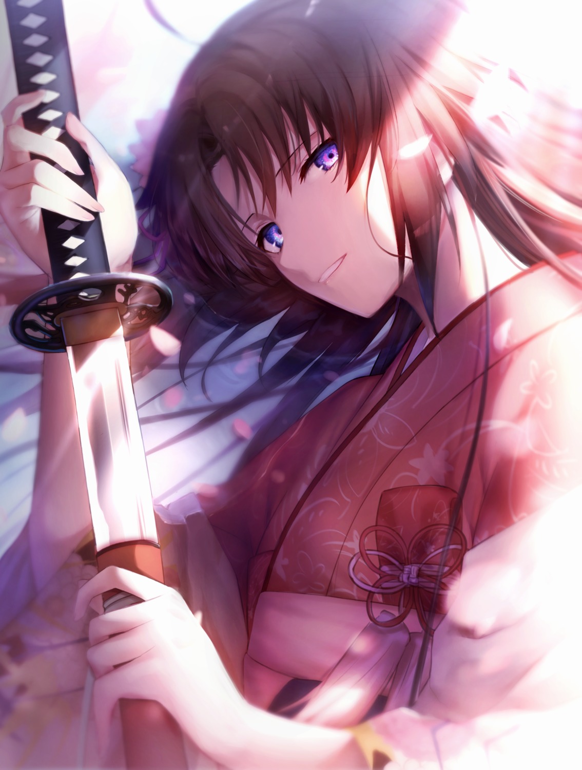 japanese_clothes kara_no_kyoukai okakasushi ryougi_shiki sword