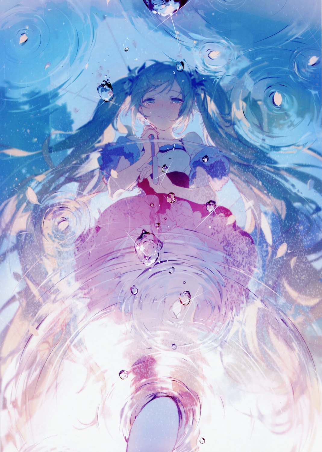 dress hatsune_miku melt_(vocaloid) rella umbrella vocaloid