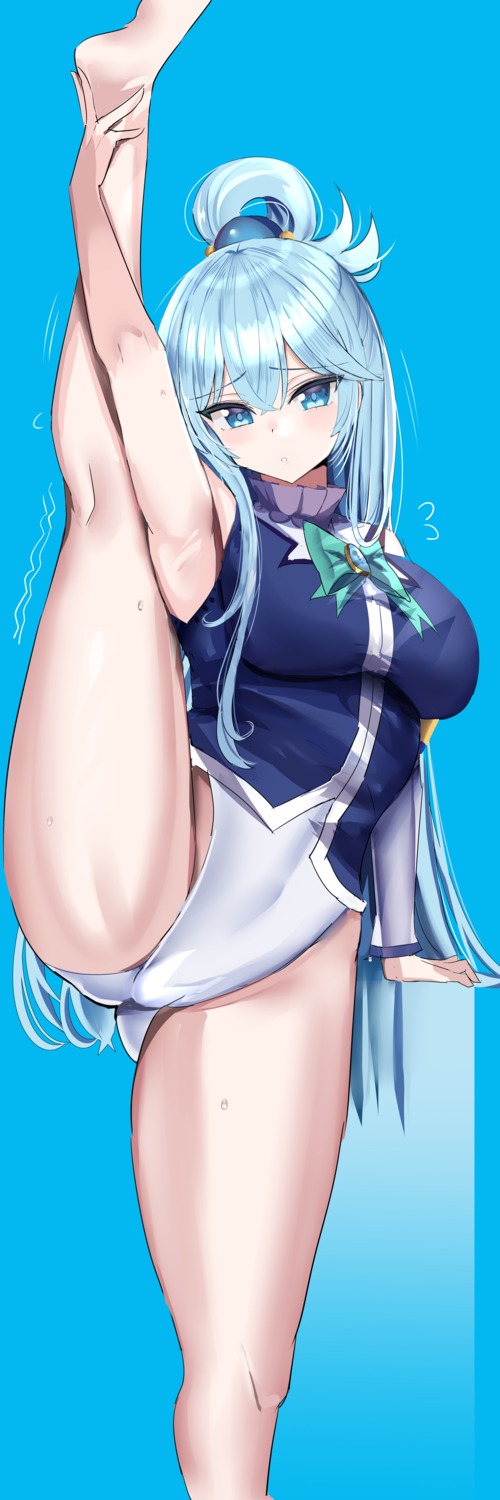 aqua_(konosuba) hanasaka_houcha kono_subarashii_sekai_ni_shukufuku_wo! leotard