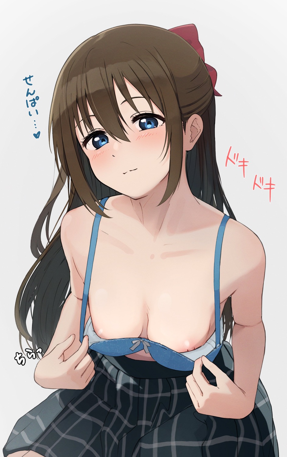 areola bra love_live!_nijigasaki_high_school_idol_club nipple_slip ousaka_shizuku seifuku tata_(tataice) undressing