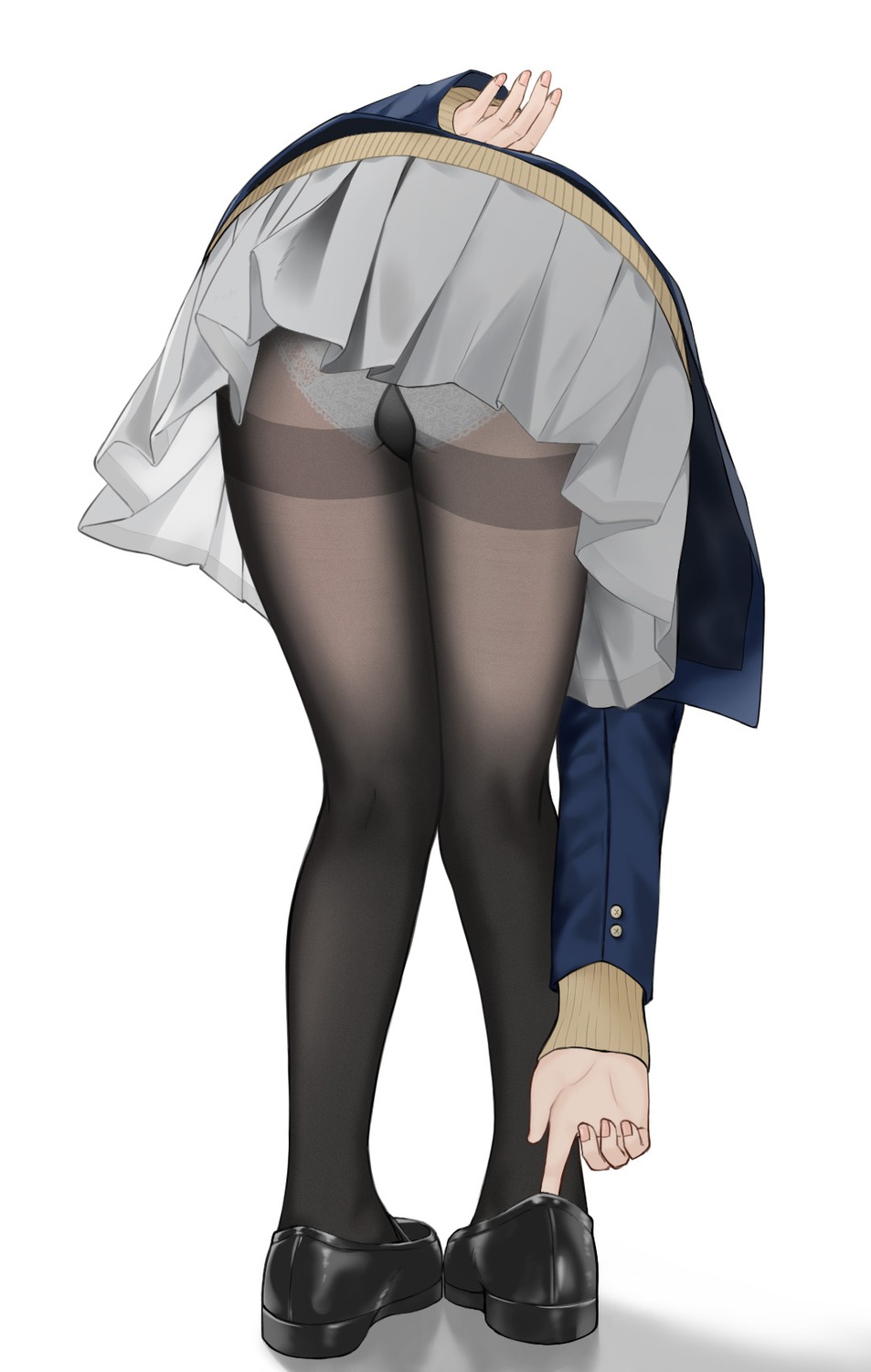 ass pantsu pantyhose qumai79 seifuku skirt_lift sweater thong