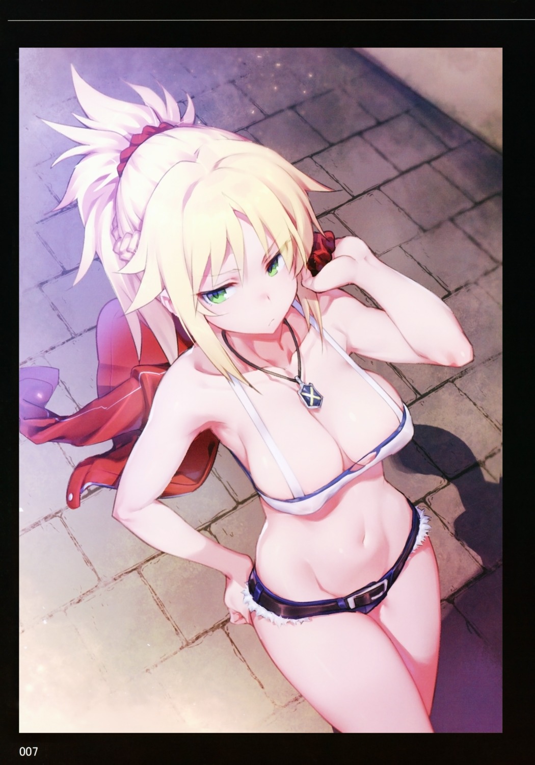 bikini_top cleavage fate/apocrypha fate/grand_order fate/stay_night mordred_(fate) swimsuits try