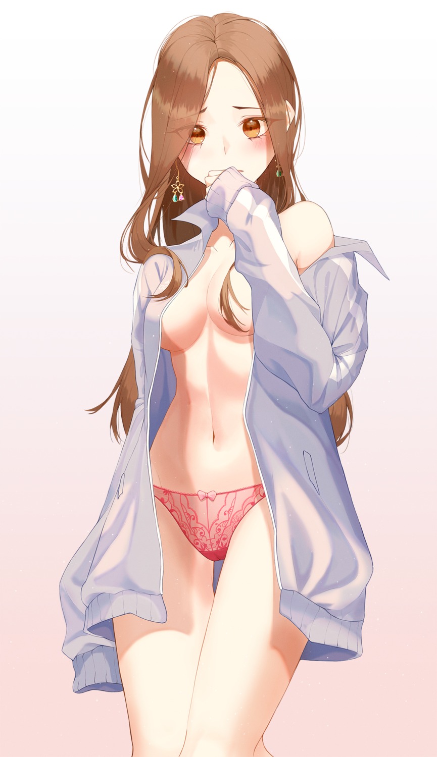 cameltoe daimi_94 no_bra open_shirt pantsu