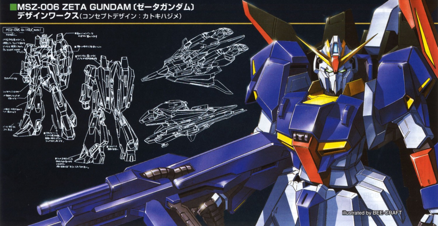 gundam katoki_hajime mecha zeta_gundam zeta_gundam_(mobile_suit)