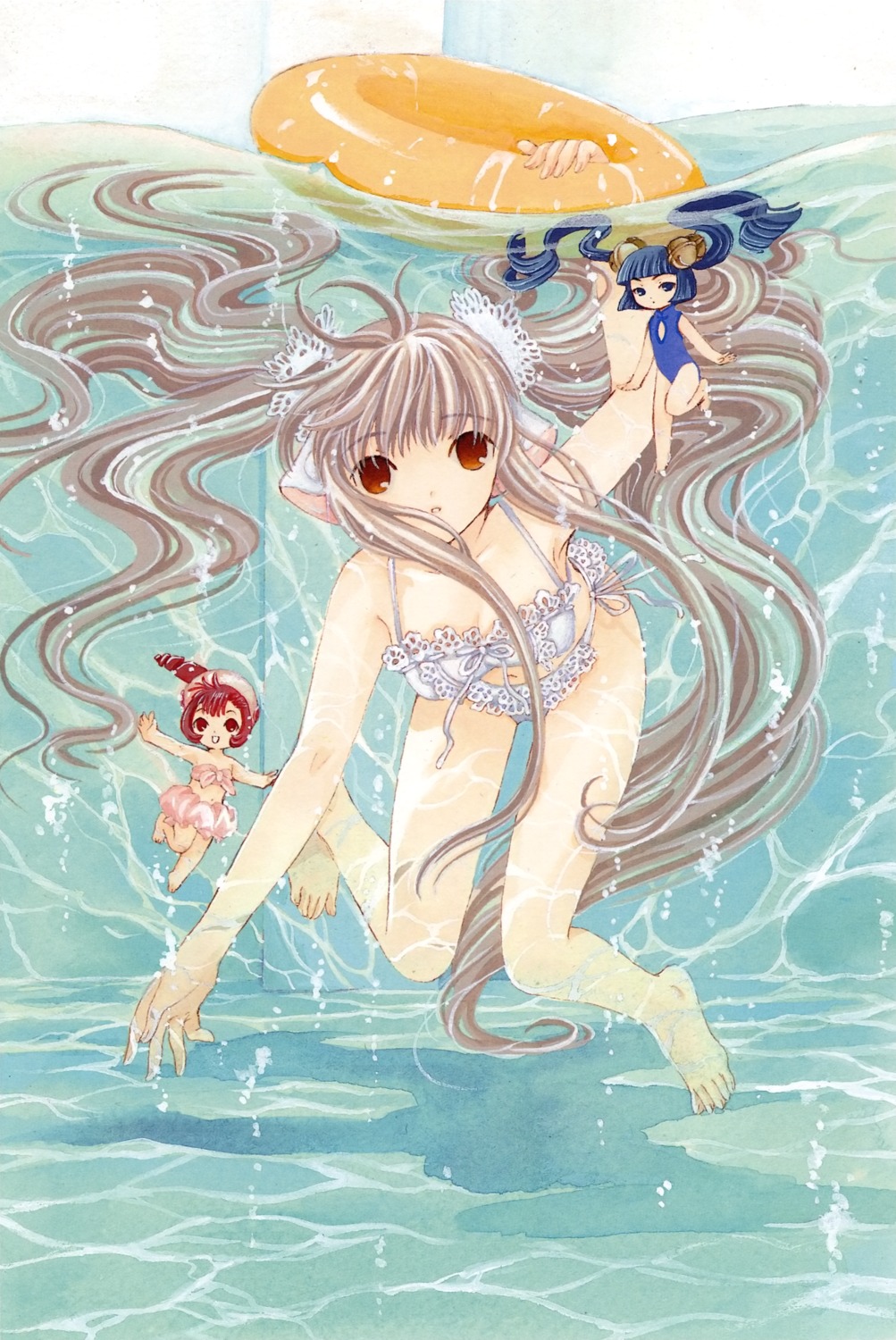 bikini chii chobits clamp kotoko_(chobits) sumomo swimsuits