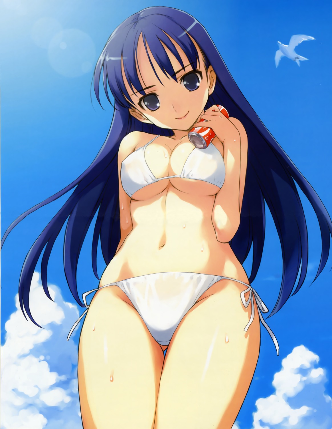 bikini cleavage erect_nipples morisawa_haruyuki swimsuits underboob