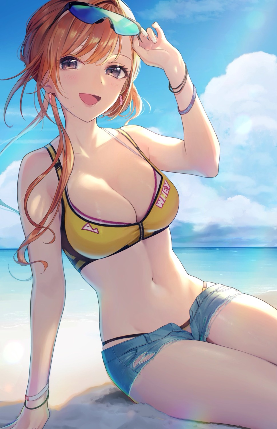 arisugawa_natsuha bikini cleavage magako megane swimsuits the_idolm@ster the_idolm@ster_shiny_colors