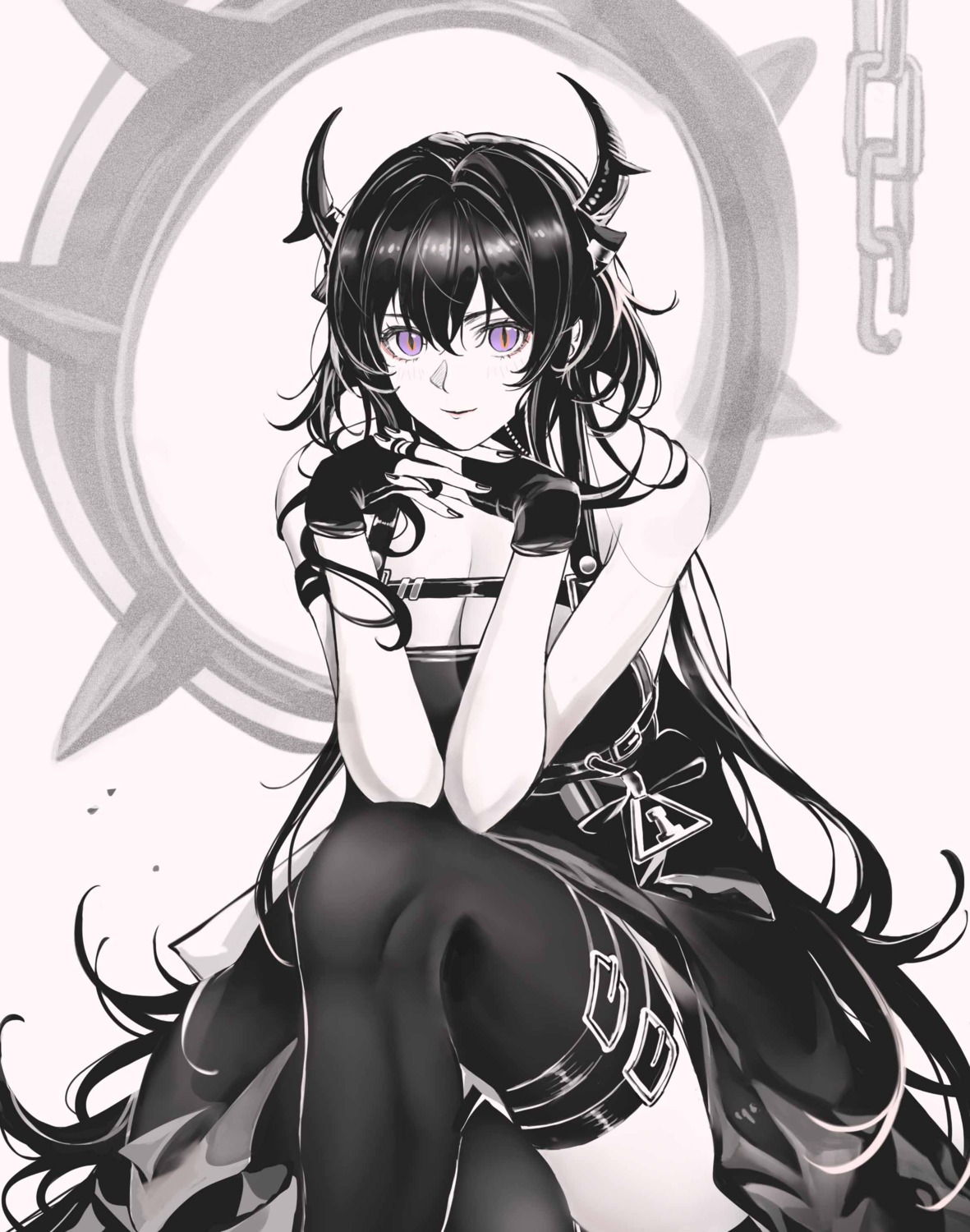 cleavage dress garter horns tagme thighhighs