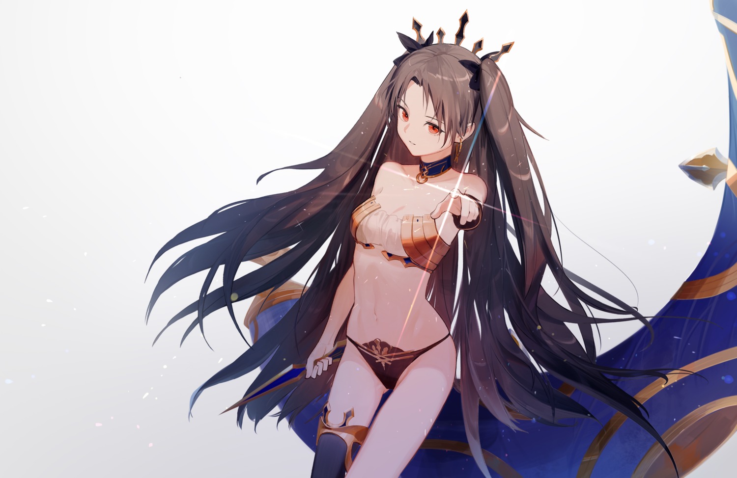 bikini_armor cleavage fate/grand_order ishtar_(fate/grand_order) leiq thighhighs weapon