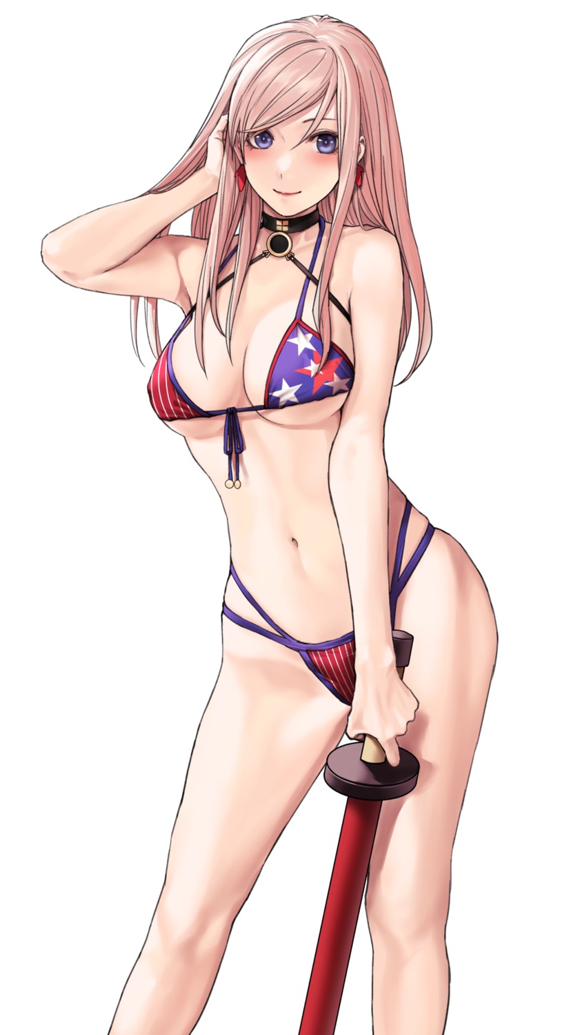 applekun bikini fate/grand_order miyamoto_musashi_(fate/grand_order) swimsuits sword