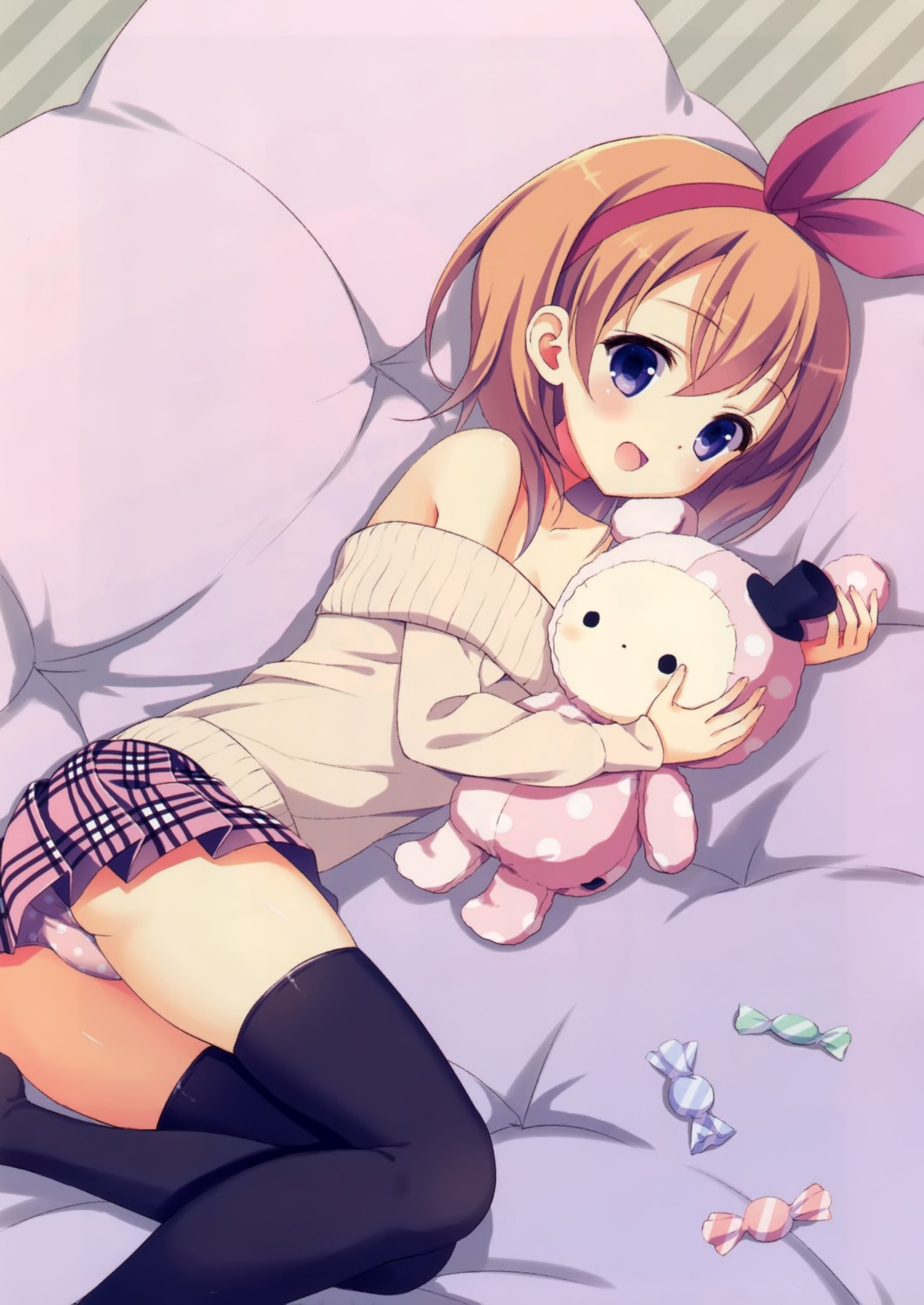 chitosezaka_suzu gochuumon_wa_usagi_desu_ka? hoto_cocoa legato pantsu sweater thighhighs