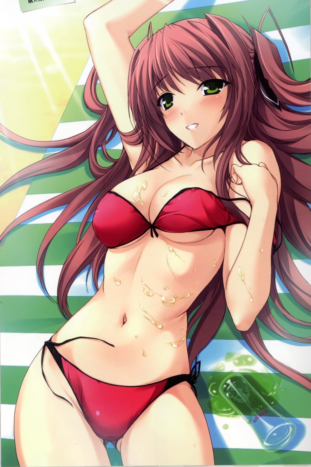 alicesoft bikini cleavage cream onigiri-kun pastel_chime_continue rindou_rinna swimsuits