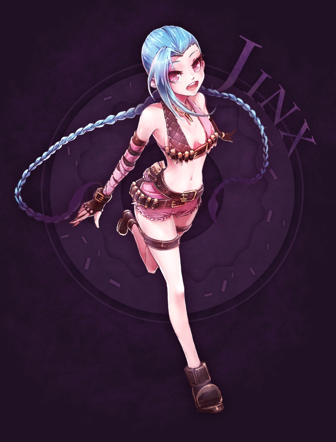 beancurd bikini_top cleavage jinx league_of_legends swimsuits weapon