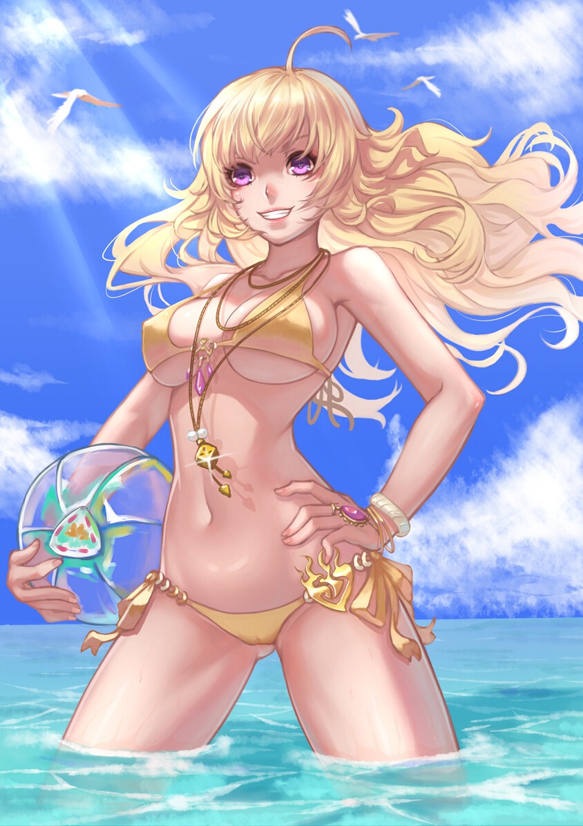 Bojue Yu Yaojing Rwby Yang Xiao Long Bikini Cameltoe