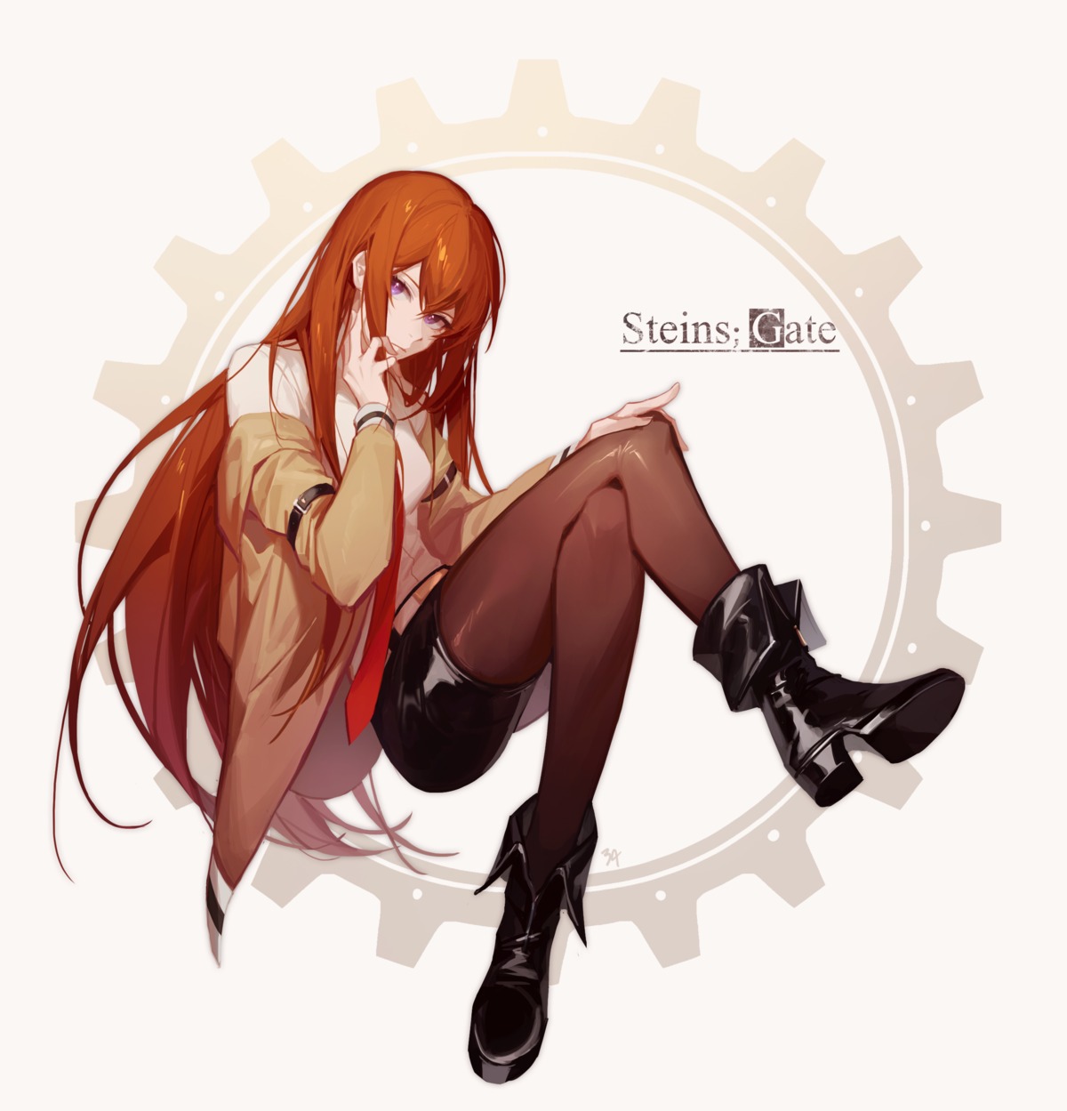 heels makise_kurisu miyorung pantyhose steins;gate