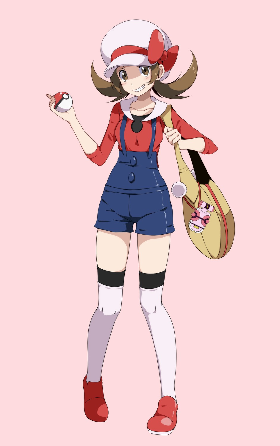 kotone_(pokemon) pokemon pokemon_hgss thighhighs tsukishiro_saika