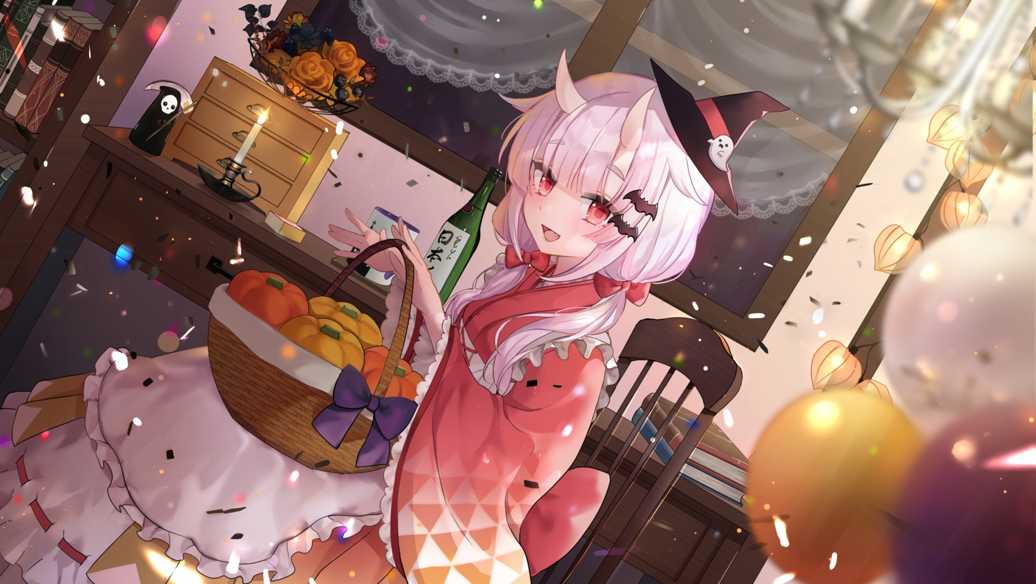 halloween horns maid piyo_(sqn2idm751) sake wa_maid