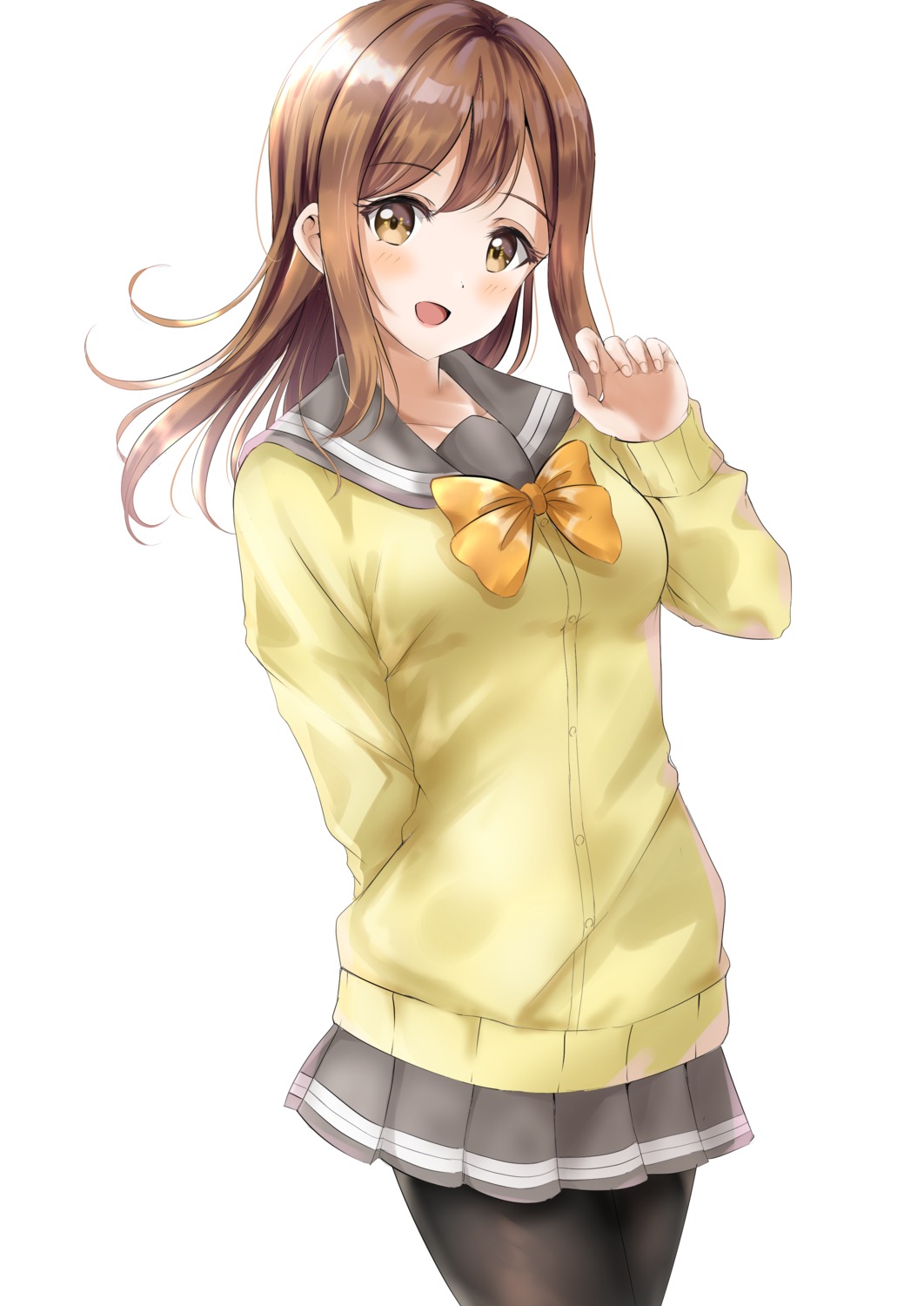 kunikida_hanamaru love_live!_sunshine!! pantyhose seifuku sin sweater