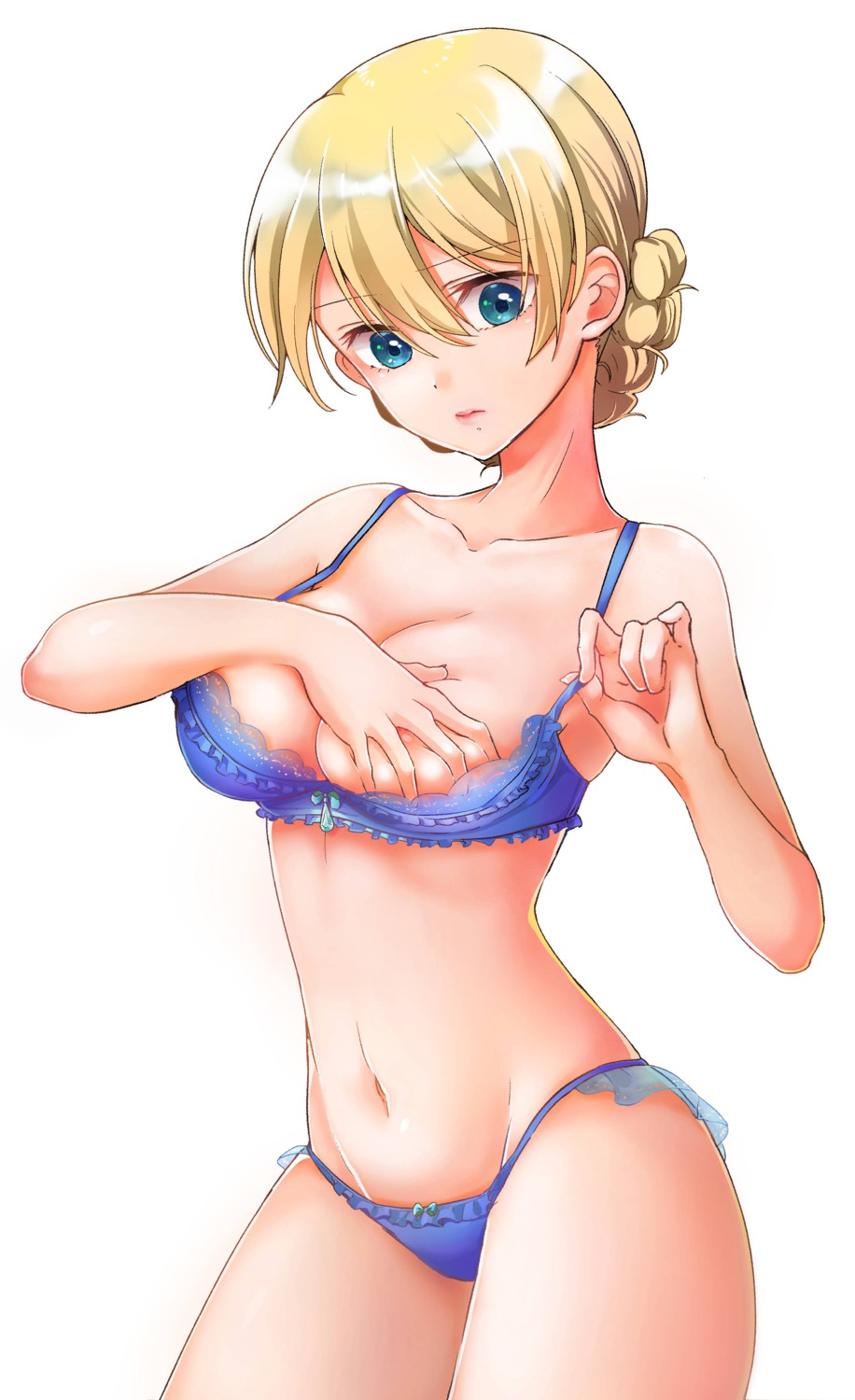 areola bra breast_grab breasts darjeeling girls_und_panzer pantsu ponpokoimo